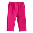thumbnail image 1 of AherBiu Baby Girl Shorts Stretch High Waisted Toddler Biker Pants Basic Solid Color Knee Length Shorts, 1 of 6