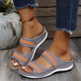 thumbnail image 1 of LSLJS Chaussures pour Femmes Mode Ajourées Tricot Crochet Fleur Confortables Talon Compensé Pantoufles Sandales, Pantoufles pour Femmes, 1 of 9