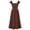 Coffee, variant on HNMKIU Elegant Corset Dress Women's Lace Midi Dress Gothic Black,S