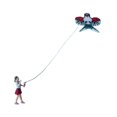 thumbnail image 1 of Milaget 1:64 Scale Miniature Kite Flying Figure Lightweight Multifunctional Handmade Red Dress Girl, 1 of 9