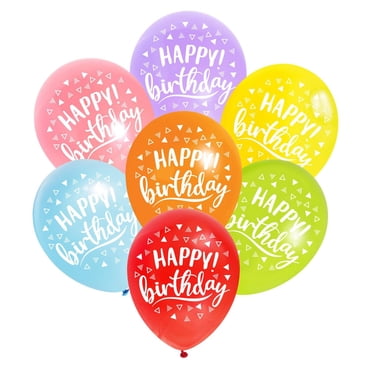 Way to Celebrate! Ballons en latex multicolores de 30 cm, "Happy Birthday", 12pièces