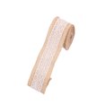 thumbnail image 1 of 2m 50mm Width DIY Handmade Lace Linen Roll Natural Burlap Rolls for Wedding Present Gift Home Decoration Crafts Lace Linen, 1 of 10
