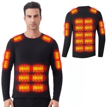JGJNFE Compression Shirt Men,Thermal Shirts for Men,Men's Thermal Compression Shirt Fleece Lined Long Sleeve Athletic Base Layer Cold Weather Gear Workout Top