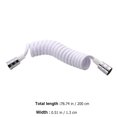 thumbnail image 2 of Bathroom Spring Hose Pu White Flexible Temperature Resistant 1Pcs 78.7X0.5In, 2 of 8
