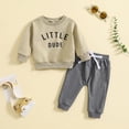 thumbnail image 3 of Hiiyo Boys Fall Clothes Sets Letter Print Pullover Sweatshirt + Pants Tracksuits, 3 of 3