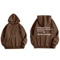 thumbnail image 2 of Rbaofujie Chandails à Capuche pour Filles Femme Mode Imprimé Col Rond Manches Longues T-Shirt à Capuche Hauts Blouse Brun Chandails Mignons, 2 of 4