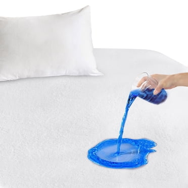 Gogreen Protège-Matelas en Molleton Corail Chaud 100 % Imperméable Format Grand, Respirant et Doux, Style Ajusté avec Poches Extensibles Housse de Matelas pour Lit (Blanc, Grand 60"x80 Pouces)
