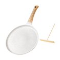 thumbnail image 4 of yuksok Nonstick Crepe Pan Aluminum Alloy Cookware Multipurpose for Home Roti Indian White, 4 of 9