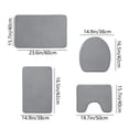 thumbnail image 3 of 2025-2026 Memory Foam Bath Mat Set, Bathroom Rugs For 4 Pcs Toilet Mats Universal Soft Comfortable Water Absorption Non-Slip Thick Machine Washable Easier To Dry Dark Clearance, 3 of 7