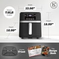 thumbnail image 3 of Kitchen Elite 3 Qt Digital Air Fryer, Countertop Nonstick Basket Oven, Black, 3 of 8