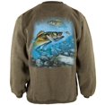 thumbnail image 1 of Action Walleye Fishing Henley Mens Pullover Sweatshirt, 1 of 1