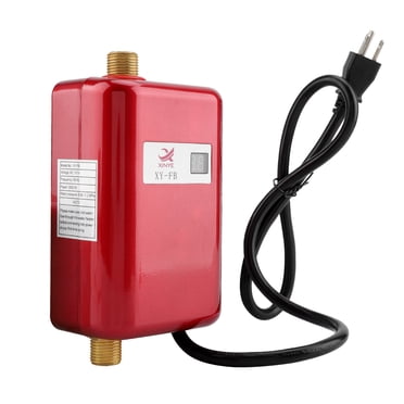 Qiilu Chauffe-Eau Instantané, Chauffe-Eau Chaude, 110 V 3000 W Mini Chauffe-Eau Électrique Sans Réservoir Instantané pour Salle de Bain Cuisine Lavage US