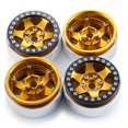 thumbnail image 2 of mmirethe 4pcs Wheel Rims Aluminum Alloy For SCX10 D90 TRX4 TF2 CC01 Capra 1/10 Crawler RC Car Accessories Replacement Parts RC Upgrade Part Titanium, 2 of 6