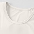 thumbnail image 4 of SROBPTY T-Shirts Garçons Filles, T-Shirt de Base pour Enfants Uni à Col Rond d'Été Décontracté Confortable et Respirant Beige 14 Ans, 4 of 5