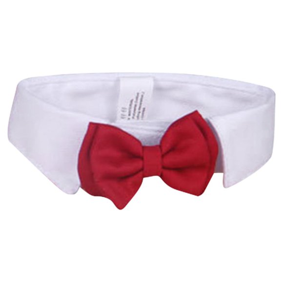 CIMAXIC Party Pet Red Bowknot Collar Pet Cat Cotton Tie Pet Supplies for Daily Party Size L,14.57"X2.56"X0.39"
