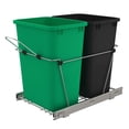 thumbnail image 1 of Rev-A-Shelf RV-18KD-1918C-S Poubelles Doubles de 35 Qt à Tiroir, Vert/noir, 1 of 9