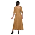 thumbnail image 4 of Moomaya Kurtis en Coton Uni pour Femmes Tenue de Fête Manches 3/4 Robe Mode pour Femmes, 4 of 5