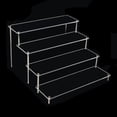 thumbnail image 4 of HILABEE Ladder Tier Acrylic Rack Perfume Makeup Organizer Countertop Riser Showcase 4 4 4 Ladder, 4 of 7