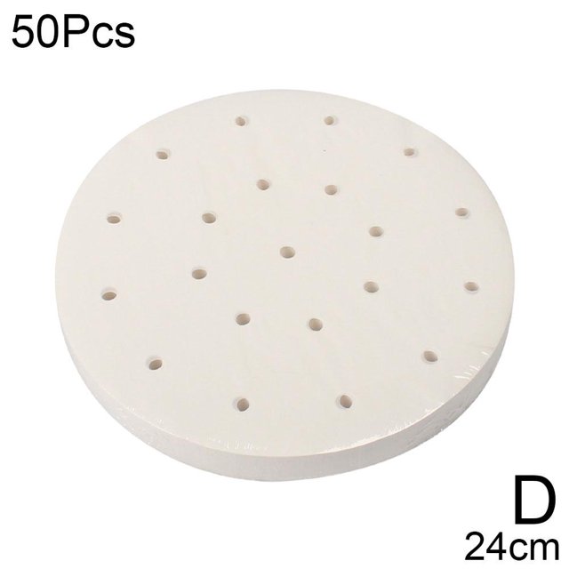 Papier Vapeur Jetable avec Trous Tapis Vapeur Rond Papier Chignon Silicone< C4E8