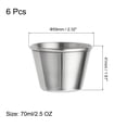 thumbnail image 2 of Unique Bargains Verres à Shooter en Acier Inoxydable, Lot de 6 Verres à Shooter Ronds Transparents 70 Ml/2,5 OZ en Vrac, 2 of 5