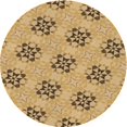thumbnail image 1 of Ahgly Company Tapis Rond Lavable en Machine Intérieur Transitionnel Jaune Orange, 6 Pieds Rond, 1 of 7