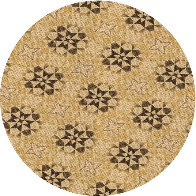 Ahgly Company Tapis Rond Lavable en Machine Intérieur Transitionnel Jaune Orange, 6 Pieds Rond