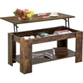 thumbnail image 1 of FDW Lift Top Coffee Table with Hidden Compartment and Storage Shelf, Brown, 1 of 8