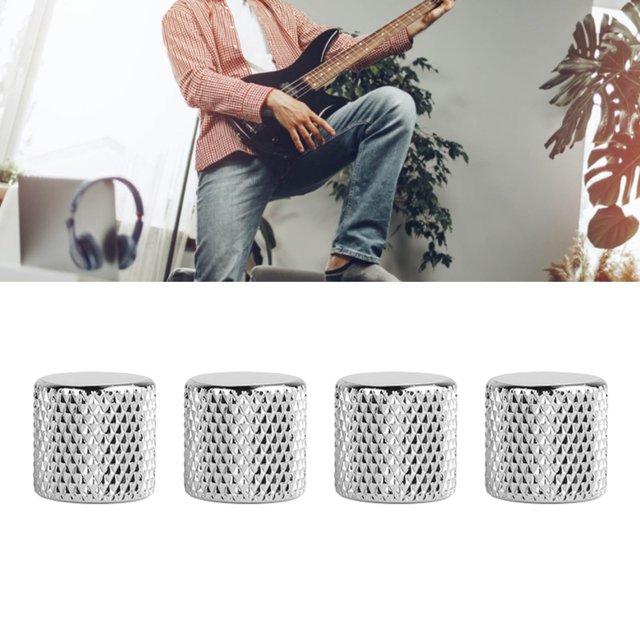 Electric Guitar Knobs, 4Pcs Metal Electric Guitar Knob Set With Volume And Tone Control For Most Guitars