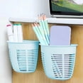 thumbnail image 4 of Wall Mounted Traceless Plastic Storage Basket Small Hanging Organizer for Dormitory Bedside or Kitchen, 4 of 6