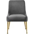 thumbnail image 4 of Pemberly Row Contemporary Velvet Dining Chair in Gray (Set of 2), 4 of 6