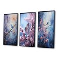 thumbnail image 3 of Designart "Pointillism Art of Enchanted Winter Frost II" Animals Framed Wall Art Set Of 3 - Multi-Color Forest Winter Frame Gallery Set For Office Decor, 3 of 6