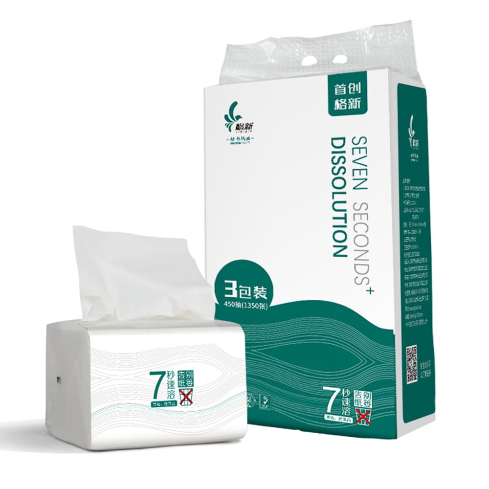 Amdohai 3 Packs 3-Layer Multi-Fold Paper Towels Tissue Individual Travel Pack Paper Towels Rapid-Dissolving Toilet Paper Soft & Strong