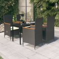 thumbnail image 1 of vidaXL 5 Piece Garden Dining Set with Cushions Black, 1 of 5