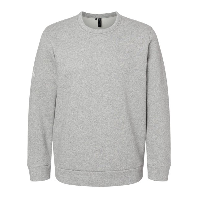 Adidas Mens Fleece Crewneck Sweatshirt, XL, Grey Heather