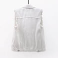 thumbnail image 4 of WRKEKC Vestes pour Femmes Tendance, Trench pour Femmes, Veste Sans Manches Unie de Printemps pour Femmes, 4 of 5