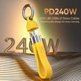 thumbnail image 5 of Fokuz Short Type C PD 240W USB 4.0 Type C Short /40Gbps Data Transfer60Hz Video Display3/4 For 1Phone16/15Ma Book/1Pad SeriesGalaxyAndroid Auto VR Device, 5 of 5