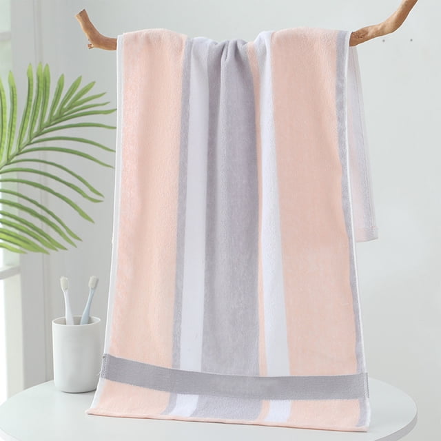 Striped Towel Cover 13 X 28 Inch Household Absorbent Thick Soft Towel