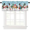 thumbnail image 1 of Outdoor Christmas Decorations Curtain Christmas Snowman Curtain Kitchen Rod Pocket White Snowflake Window Curtain Short Topper Curtains For Winter Holiday Christmas Decorations Polyester curtains, 1 of 9