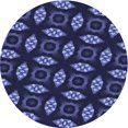 thumbnail image 1 of Ahgly Tapis d'Intérieur Lavable en Machine Carré Bleu Nuit, 3 Pieds Carré, 1 of 7