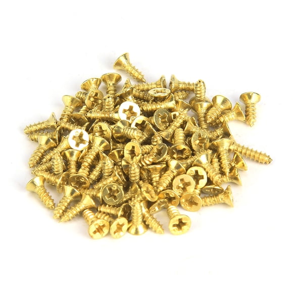 500g Yellow/Bronze Self-Tapping Screw Carbon Steel Screw Multisize Industry Home Decoration Construction Wall Drilling 2x6mm,2x8mm,2x10mm