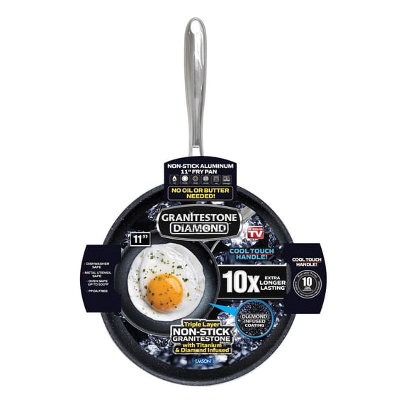GraniteStone Diamond 11” Non-Stick Ultra Durable Scratch-Resistant Frying Pan – As Seen on TV!