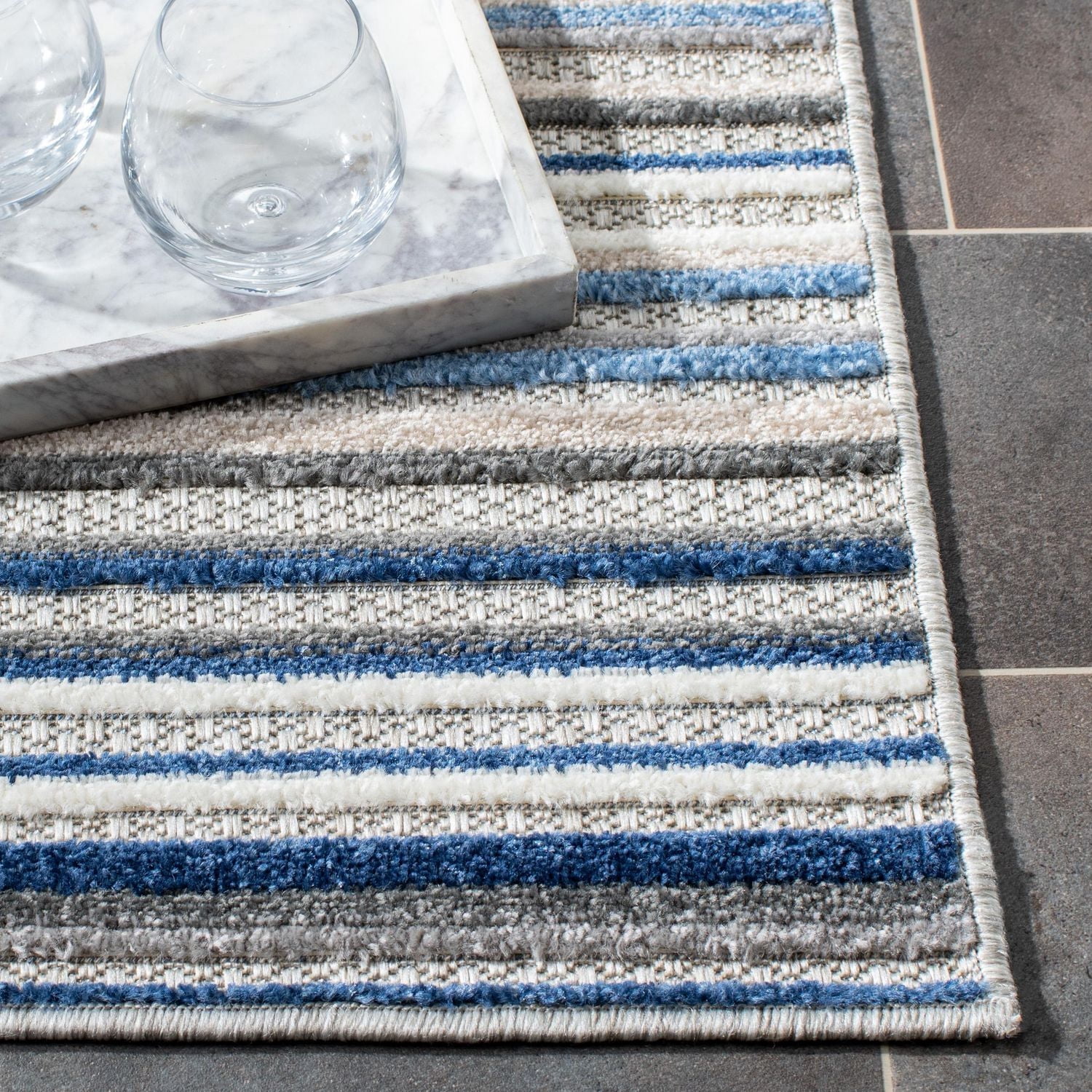 Safavieh Cabana Siomha Tapis Rayé Extérieur