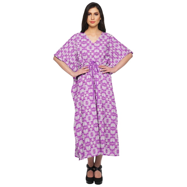 Moomaya Caftan pour Femmes, Tenue de Détente de Vacances, Robe Maxi, Robe Africaine pour Femmes - 4TG-5TG