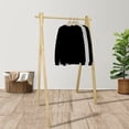 thumbnail image 2 of Solid Wood No Tool Assembly Collapsible Aesthetic Clothing Garment Rack, 2 of 9