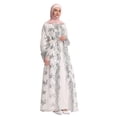thumbnail image 3 of Lace Maxi Dress for Women Muslim Women Lace Sequin Cardigan Maxi Dress Kimono Open Abaya Robe Kaftan Dubai, 3 of 9