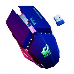 Ergonomic Wireless Mouse 2.4G 2400DPI Optical Gaming Mouse for Laptop Computer black