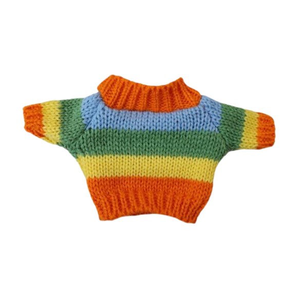 Bunblic 20cm Doll Clothes Doll Sweater Clothing Costumes Knitted Doll Outfit Cute Animal Sweater Girls Age 5-7 8-10 Pendant Doll Kids Rainbow Sweater