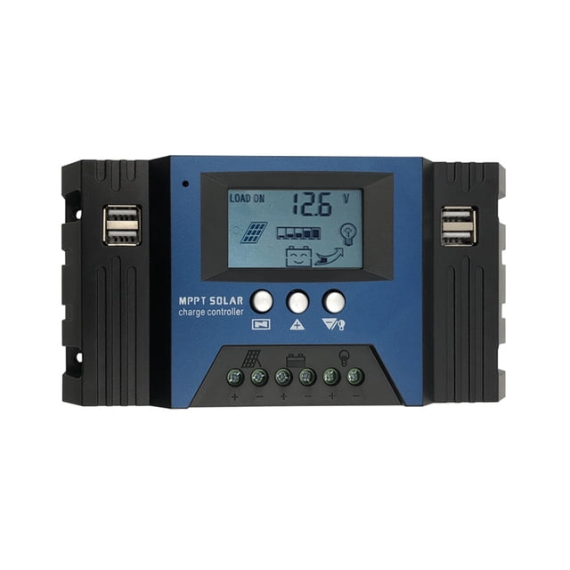 Contrôleur de Charge Solaire MPPT 100A Contrôleur de Panneau Solaire à Mise au Point Automatique 12/24V Régulateur Intelligent de Pile avec