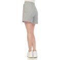 thumbnail image 3 of White Mark Women's Stretchy High Waist Longline Sweat Shorts, 3 of 5