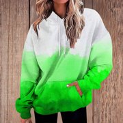 ZMFXJPE Sweater Pullover for Women Womens Fall Hoodies Sweatshirt for Womens Fashion Pullover Hoodie Fitted Hoodies for Women Y2K Hoodies for Women, Green, XL